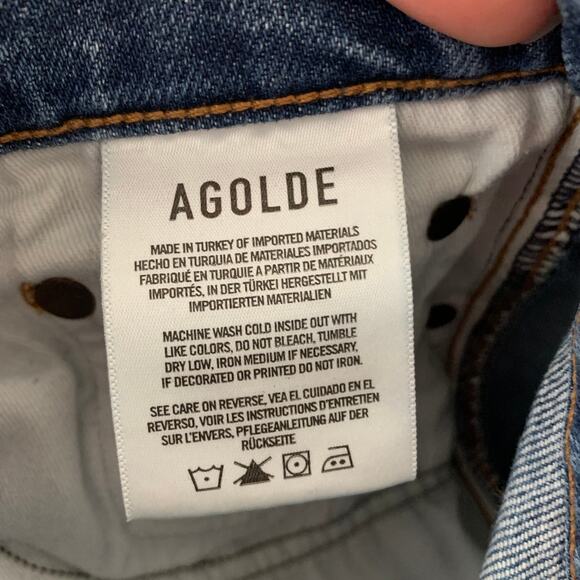 AGOLDE Pinch Waist Straight Jeans Womens Size 26 Blue - Picture 13 of 16